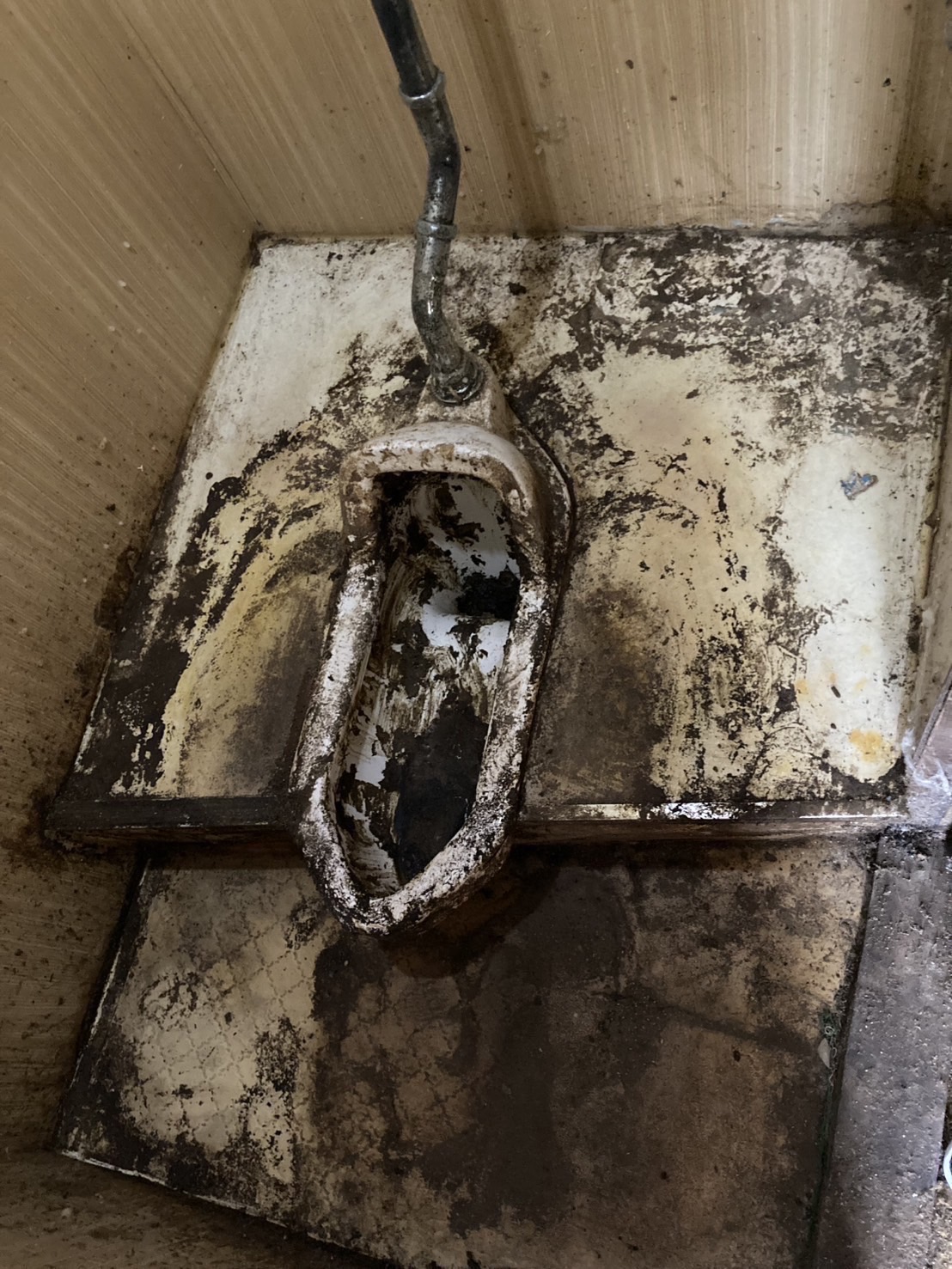 清掃前のトイレ